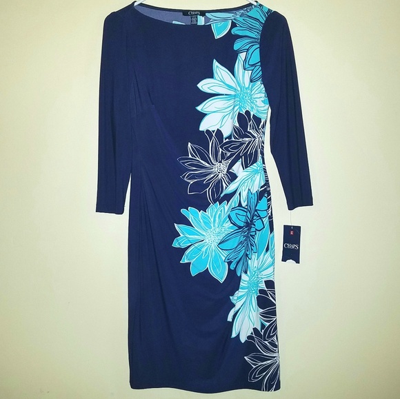Ralph Lauren Dresses & Skirts - CLEARANCE! HP!Chaps blue flower print dress sz PS